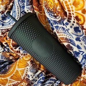 Starbucks Winter 2022 Matte Dark Green Studded Tumbler 24oz NEW